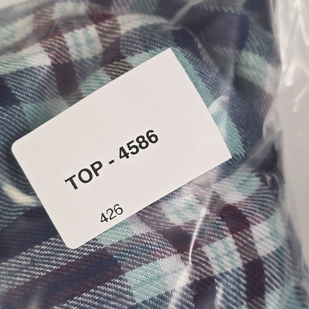 Lucky Brand Plaid Shirt XL Button Front Blue Green - Picture 9 of 9
